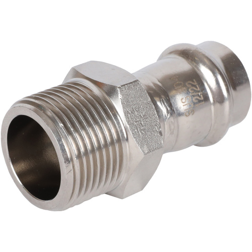 Соединитель ВПр-НР 18x3/4" пресс, нержавеющая сталь Rommer