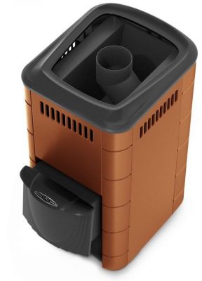 Банная печь Тунгуска 2017 Carbon ДА КТК терракота