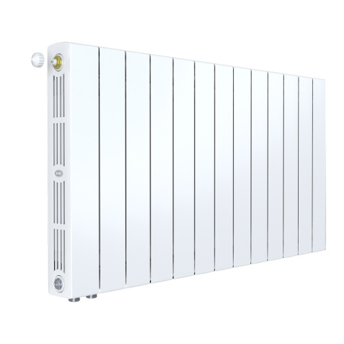 Биметаллический радиатор Rifar SUPReMO 500 Ventil VL - 13 секций, нижнее слева, белый