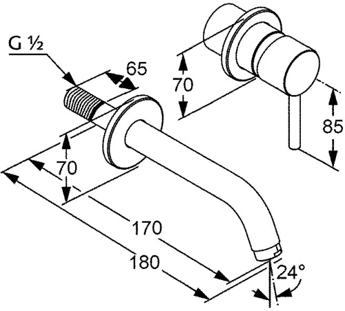 Смеситель для раковины Kludi Bozz 382440576 хром