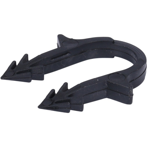 Скоба якорная с двойным креплением Stout для труб д.16-20мм, цвет черный SMF-0004-001620