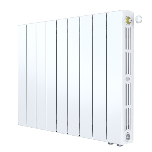 Биметаллический радиатор Rifar SUPReMO 500 Ventil VR - 9 секций, нижнее справа, белый