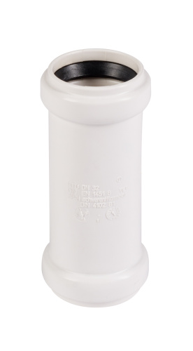 Муфта 32 белая, надвижная, ремонтная HTU Ostendorf внутренняя канализация