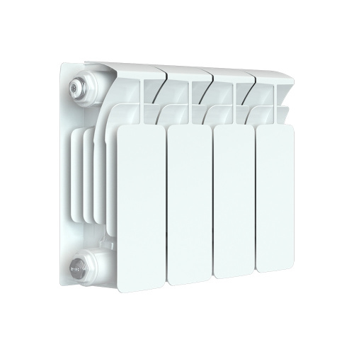 Биметаллический радиатор Rifar Base 200 - 4 секции, боковое, белый