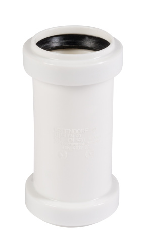 Муфта 40 белая, двойная, двухраструбная HTMM Ostendorf внутренняя канализация