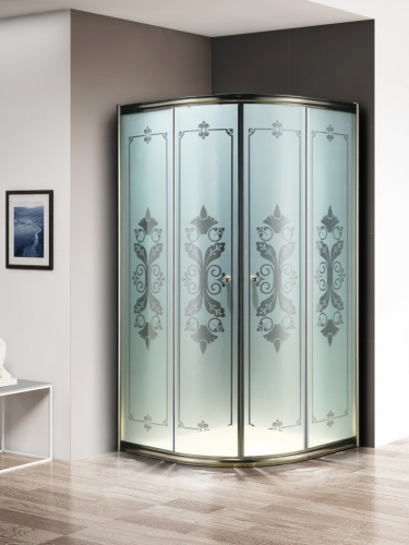Душевой уголок 100x100 Cezares GIUBILEO-R-2-100-SCORREVOLE-C-G