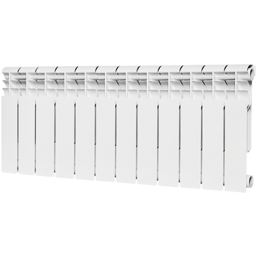 Биметаллический радиатор Rommer Profi Bm 350 - 12 секций, боковое, белый RAL9016