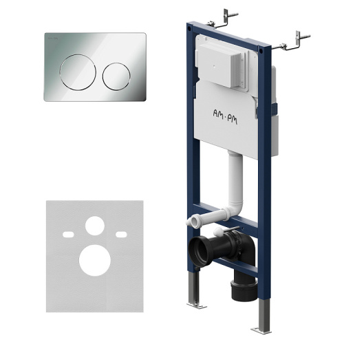 Инсталляция для унитаза Am.Pm PrimeFit I012709.0151 с клавишей PrimeFit L хром