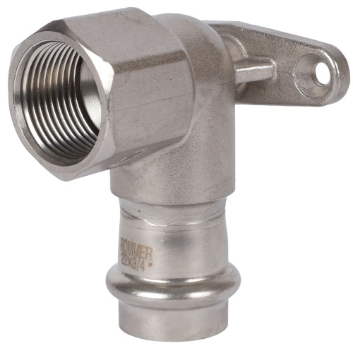 Водорозетка ВПр-ВР 22х3/4" пресс, нержавеющая сталь Rommer