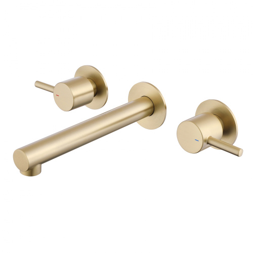 Смеситель для раковины ABBER Emotion AF88121G скрытого монтажа золото матовое