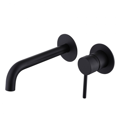 Смеситель для раковины ABBER Wasser Kreis AF8112B скрытого монтажа, черный матовый