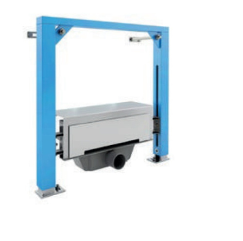 Щелевой душевой лоток MIANO 360мм глянцевая панель, боковой слив D50, в комплекте с системой инсталляции