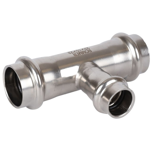 Тройник переходной ВПр 22х15х22 пресс, нержавеющая сталь Rommer