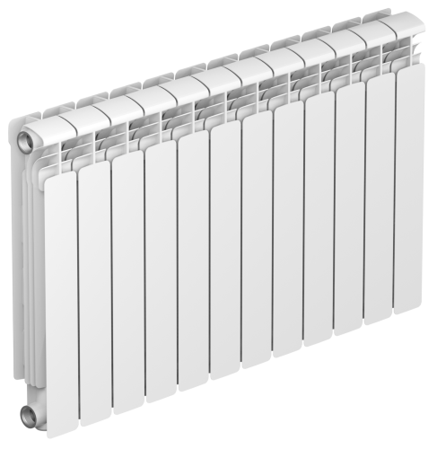 Алюминиевый радиатор RIFAR Alum 500 - 12 секций, боковое, белый