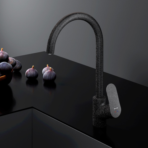 Смеситель для кухни AM.PM Like с каналом для питьевой воды, черный