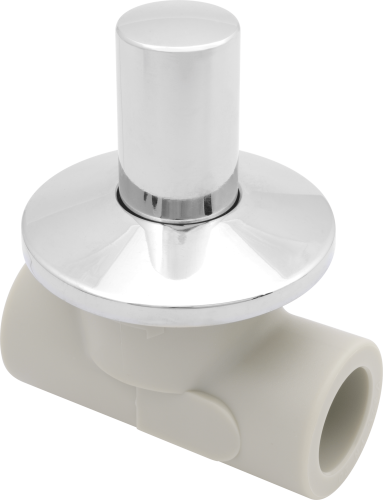 Вентиль под штукатурку с пластиковым колпачком FV-plast 25L полипропилен AA287025100