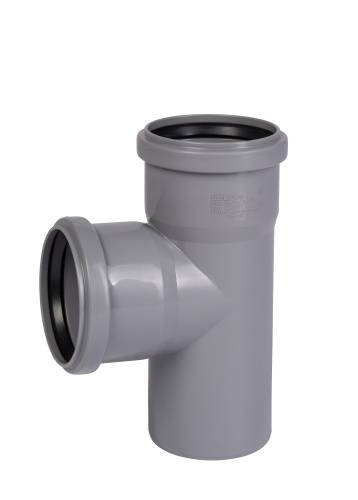 Тройник 75x87° прямой, PP HTEA Ostendorf внутренняя канализация