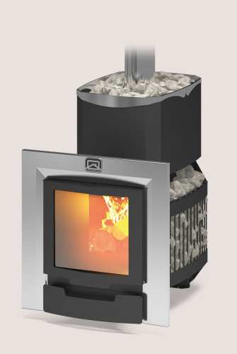 Печь банная Теплодар РУСЬ-СЕТКА-12 Л Панорама