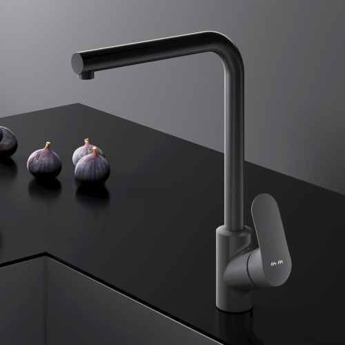 Смеситель для кухни AM.PM Like L-образный излив, черный