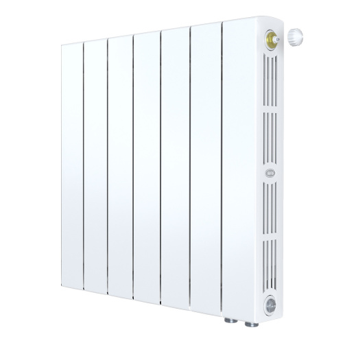 Биметаллический радиатор Rifar SUPReMO 500 Ventil VR - 7 секций, нижнее справа, белый