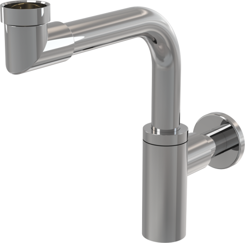 Сифон Alcaplast d 32 мм, для раковины, цельнометаллический, экономящий пространство A403