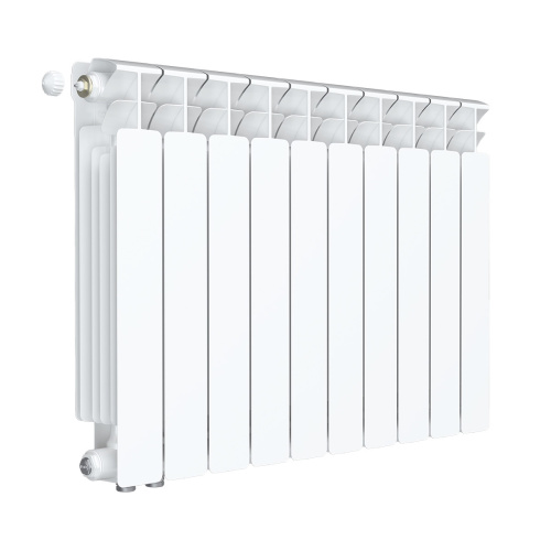 Биметаллический радиатор Rifar Base 500 Ventil VL - 10 секций, нижнее слева, белый