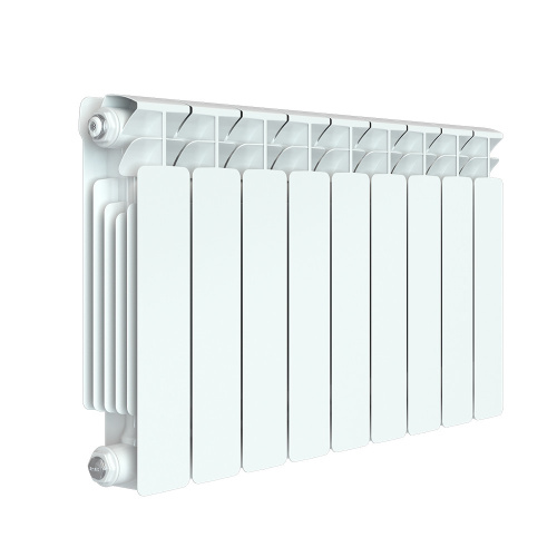 Биметаллический радиатор Rifar Base 350 - 9 секций, боковое, белый