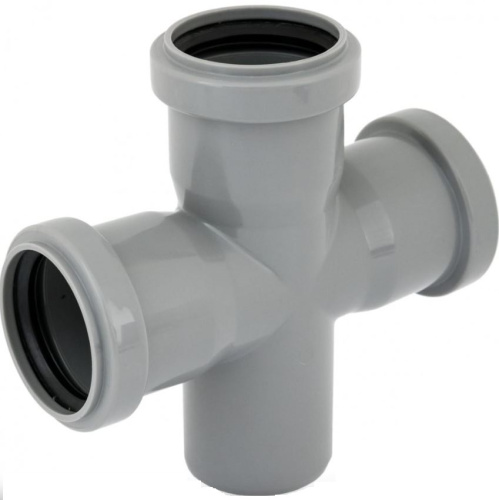 Крестовина 50x87° одноплоскостная HTDA Ostendorf внутренняя канализация