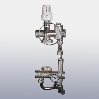 Насосно-смесительный узел VT.VALMIX.0.130 для теплого пола, без насоса, монтажная длина насоса 130 мм