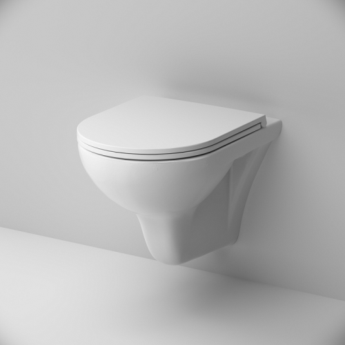 Подвесной унитаз Am.Pm Gem C901700SC белый, FlashClean безободковый с сиденьем микролифт