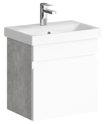 Тумба с умывальником AQWELLA Smart 50 Бетон светлый SRT0105BS