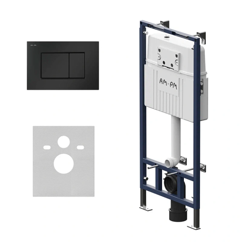 Инсталляция для унитаза Am.Pm MasterFit I012710.0238 с клавишей ProC S черный матовый