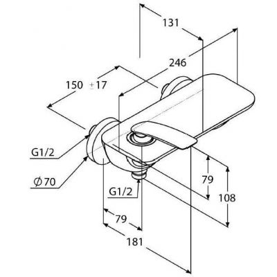 Смеситель для душа Kludi Balance 527100575 Хром