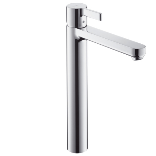 Смеситель для раковины Hansgrohe Metris S 31022000 хром, высокий, донный клапан