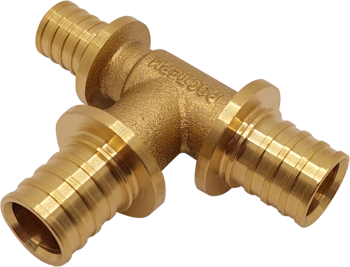 Тройник переходной РОСТерм 25x25x20 латунь PE-x 252520TBR