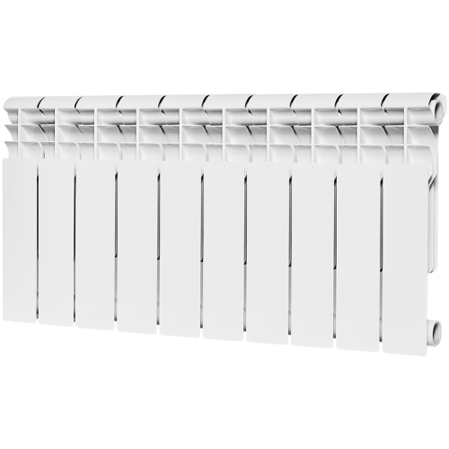 Биметаллический радиатор Rommer Profi Bm 350 - 10 секций, боковое, белый RAL9016