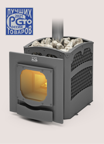 Печь банная чугунная Теплодар Былина-сетка 18 Ч Панорама (1.1)