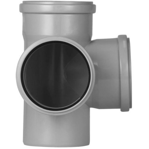 Крестовина 110x87° угловая, двухполостная HTED Ostendorf внутренняя канализация