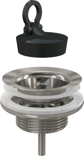 Выпуск Alcaplast  5/4", для раковины, механизм click/clack, с малой заглушкой, цельнометаллический A391