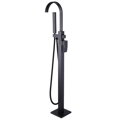 Смеситель для ванны ABBER Wasserfall AF8615B напольный, черный матовый