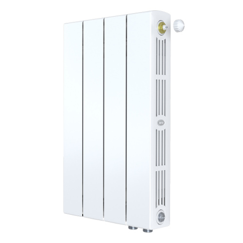Биметаллический радиатор Rifar SUPReMO 500 Ventil VR - 4 секции, нижнее справа, белый