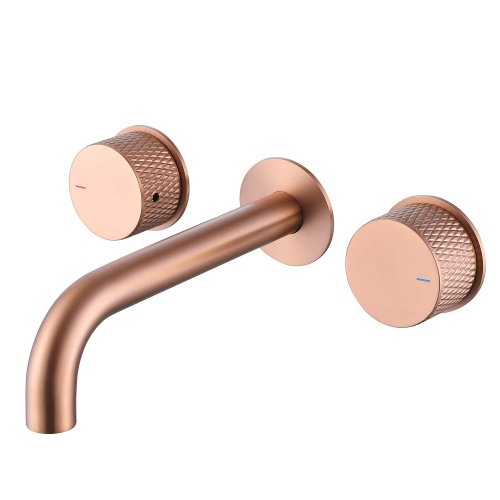 Смеситель для раковины ABBER Wasser Kreis AF81122MRG скрытого монтажа, розовое золото матовое