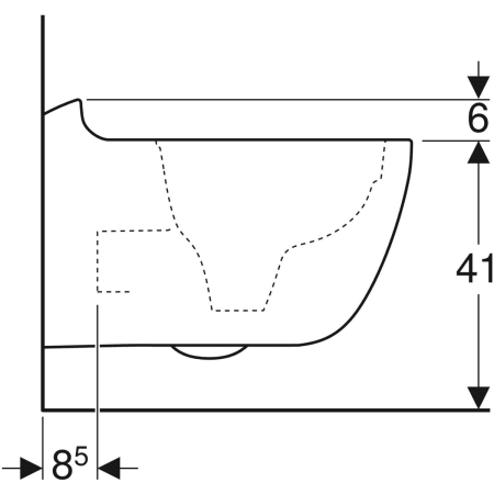 Подвесной унитаз Geberit Citterio, закрытая форма, Rimfree 500.510.01.1