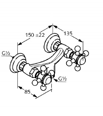 Смеситель для душа Kludi Adlon 516100520 Хром