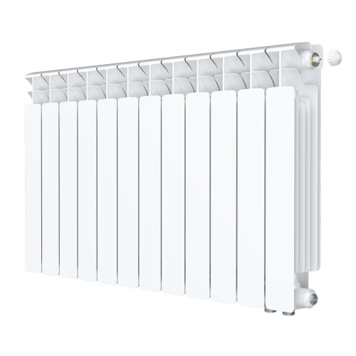 Биметаллический радиатор Rifar Base 500 Ventil VR - 12 секций, нижнее справа, белый