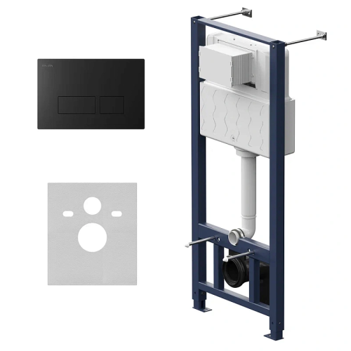 Инсталляция для унитаза Am.Pm Pro I012704.7038 с пневмоклавишей Pro S черный матовый