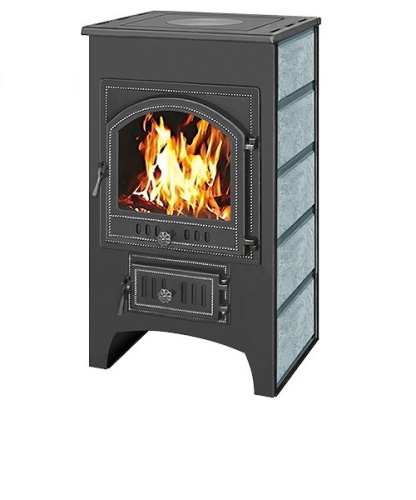 Печь-Камин ВЕЗУВИЙ ПК-02 (205) с плитой (Талько-хлорит)