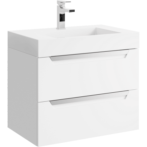 Тумба с умывальником AQWELLA Cube 70 Белый CUB0107W