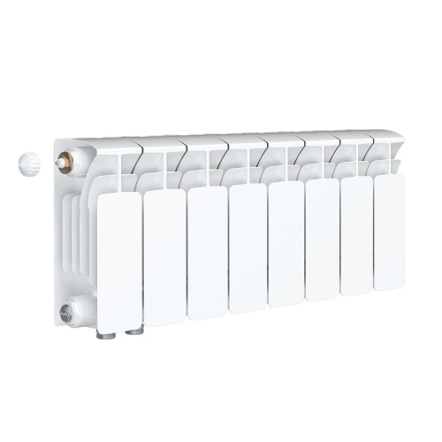 Биметаллический радиатор Rifar Base 200 Ventil VL - 8 секций, нижнее слева, белый