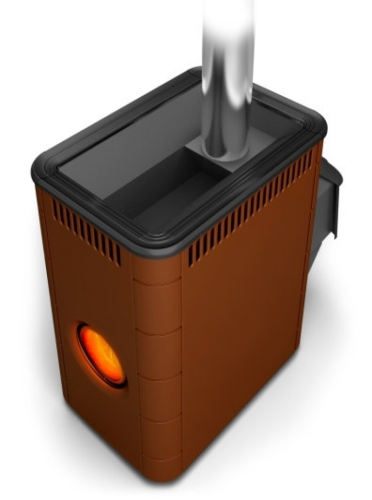 Банная печь Аврора Inox ДА Иллюминатор терракота Термофор